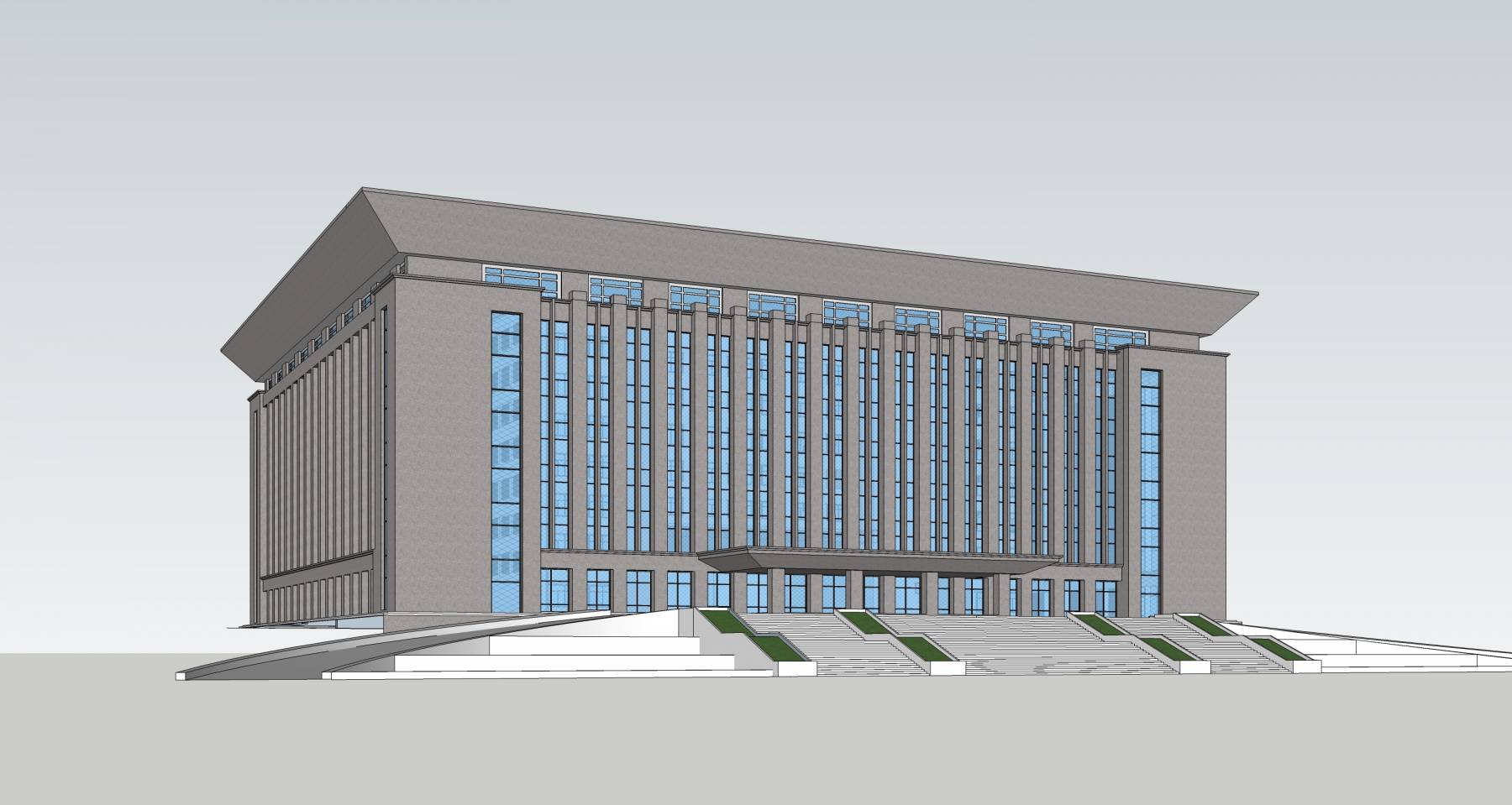 综合行政楼(39462)su模型下载