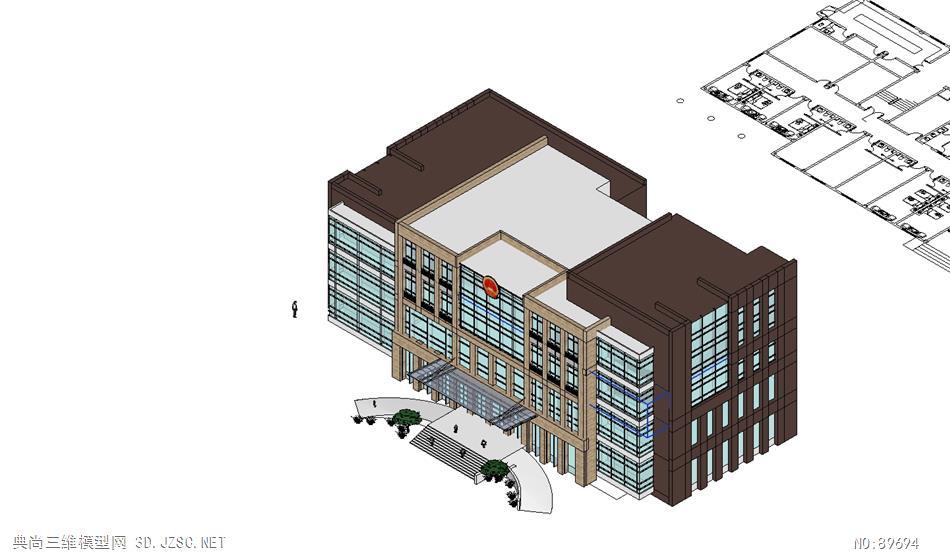 行政办公大楼政府大楼SU模型