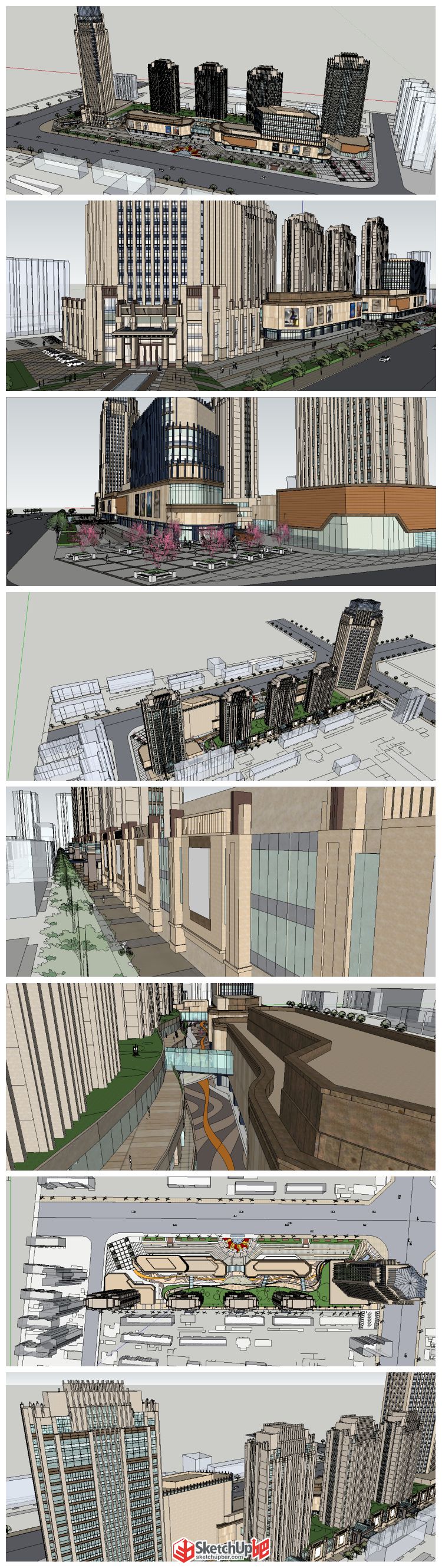 一个城市商业住宅综合体模型