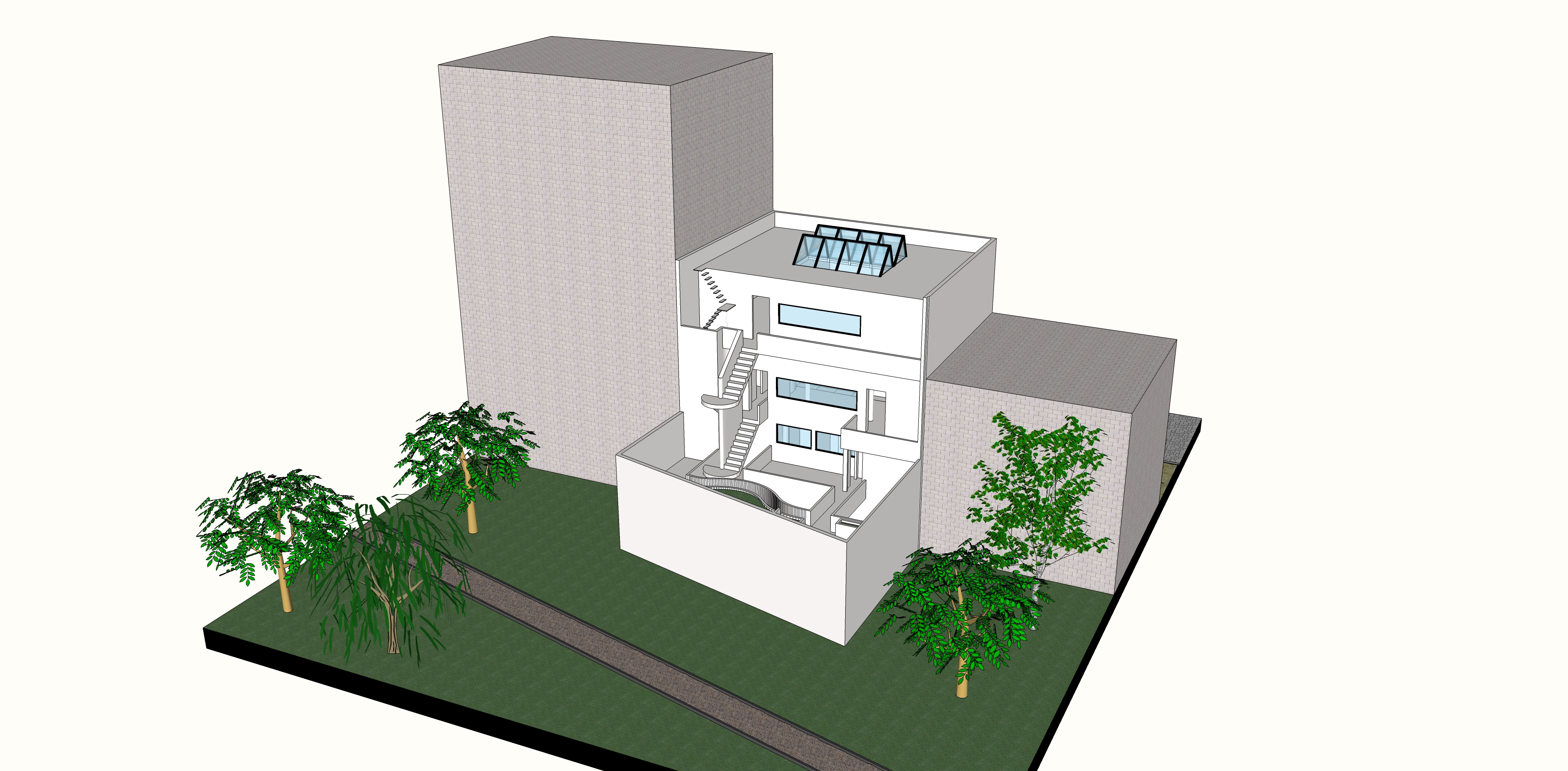 柯布西耶普兰纳库斯住宅sketchup模型