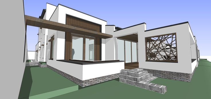 新中式风格两层别墅住宅sketchup模型