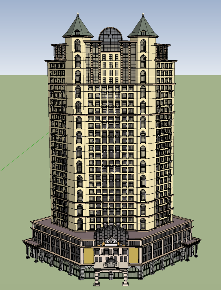 欧式风格酒店SketchUp模型