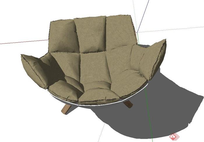 室内简易懒人沙发设计SU模型