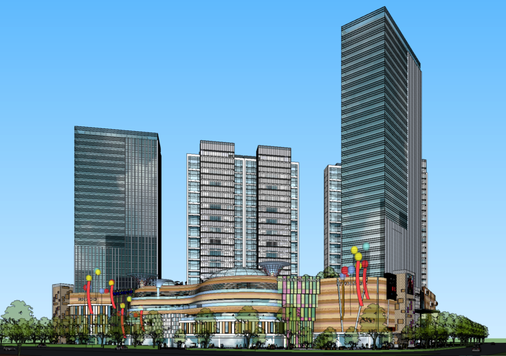 现代风格大型城市综合体SketchUp模型