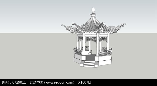 飞檐江南园林古建亭