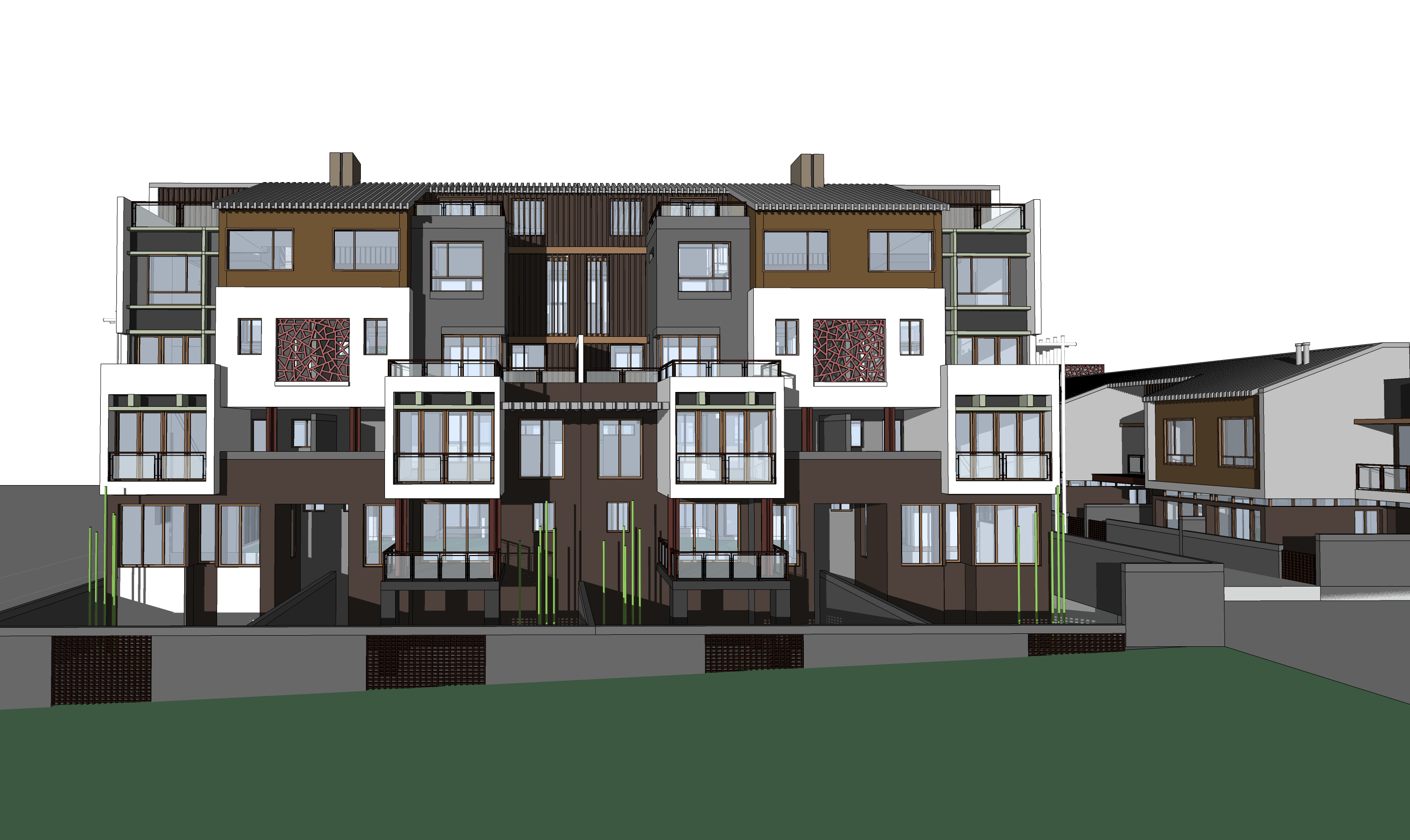 现代风格花园洋房住宅sketchup模型