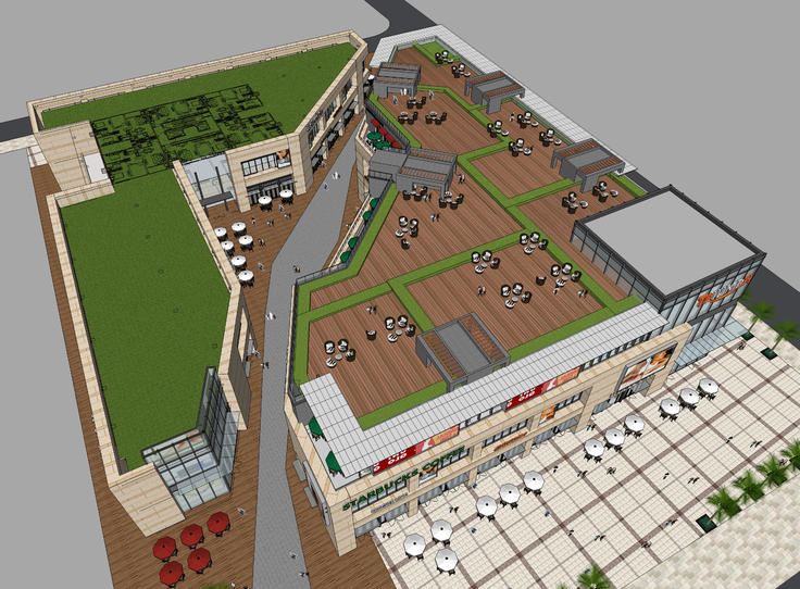 东莞大型商业街项目设计方案sketchup模型