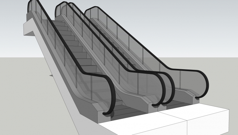 做了个扶梯模型，自动扶梯/电梯/滚梯