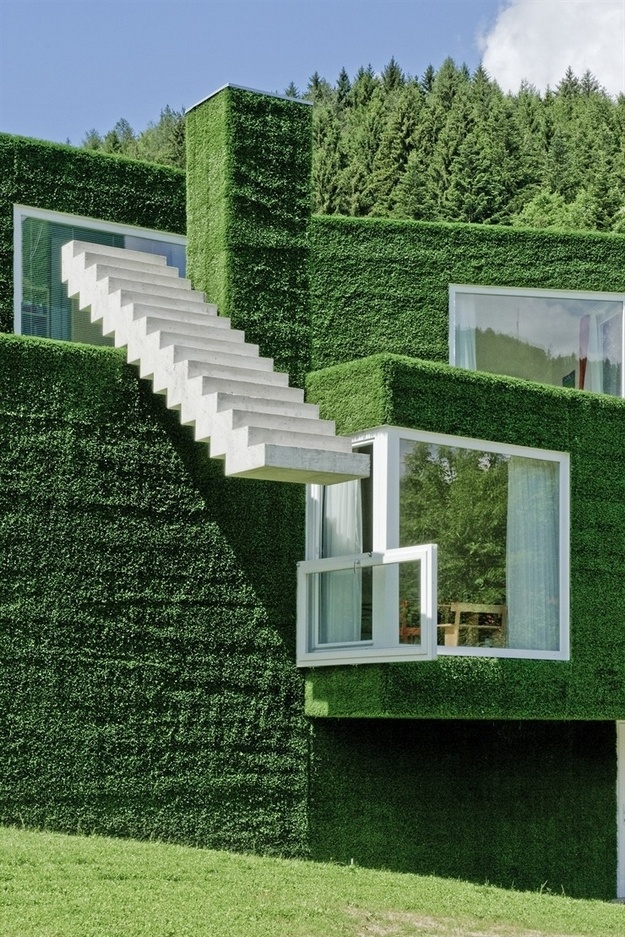 绿草覆盖的房子,grass covered house in A