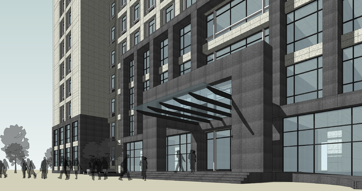 现代风格市政府行政办公楼sketchup模型