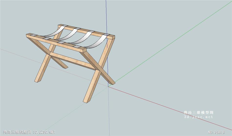 02酒店行李架打包SU模型