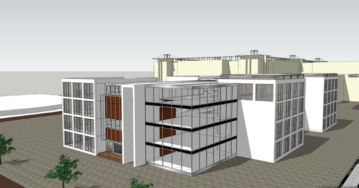 某图书馆建筑su精致模型