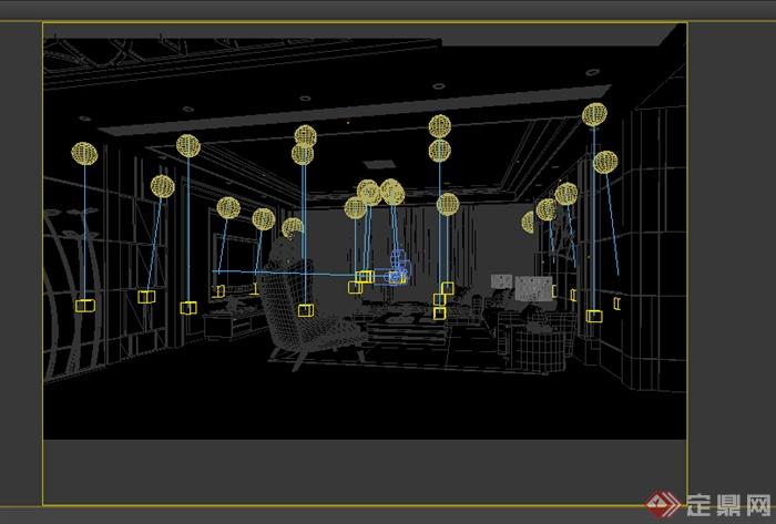 简约风格客厅设计3DMAX模型素材