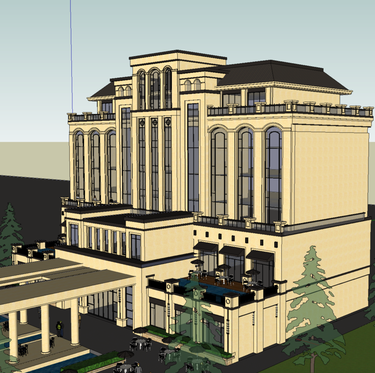 新古典风格酒店SketchUp模型