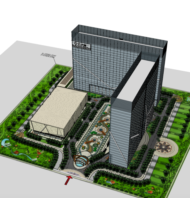 峰达大厦办公楼方案SketchUp模型