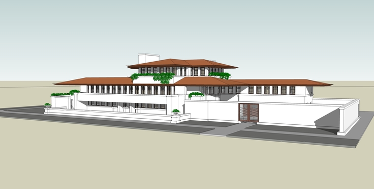 赖特—罗宾住宅sketchup模型
