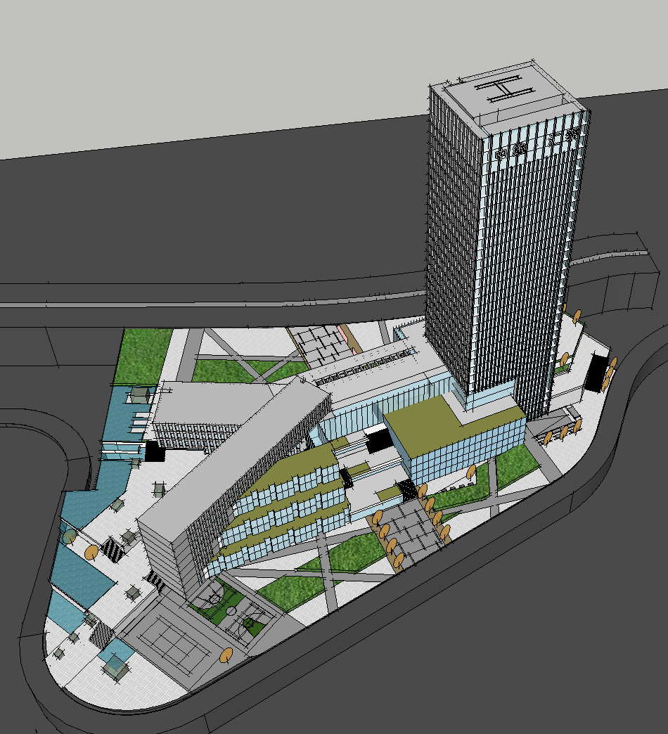 中维汇泰写字楼设计方案SketchUp模型