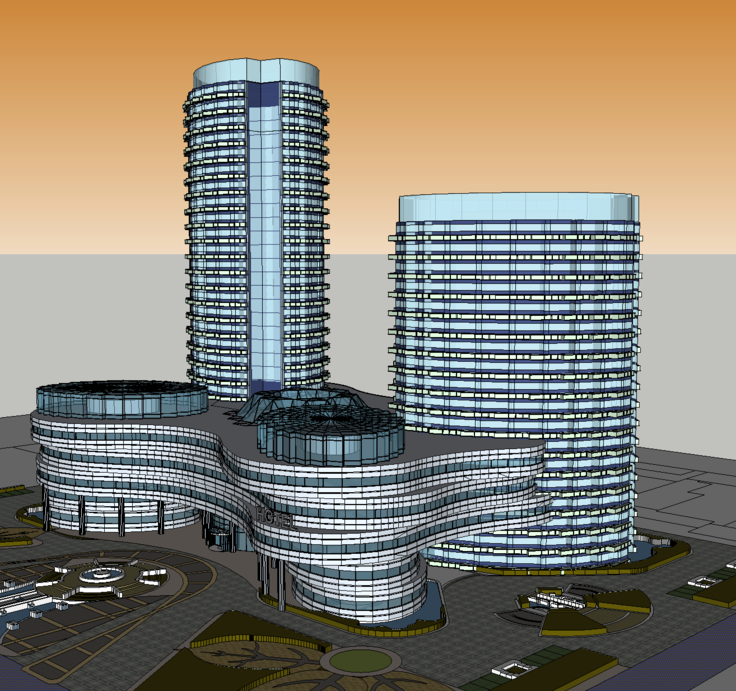 威斯汀酒店方案设计SketchUp模型