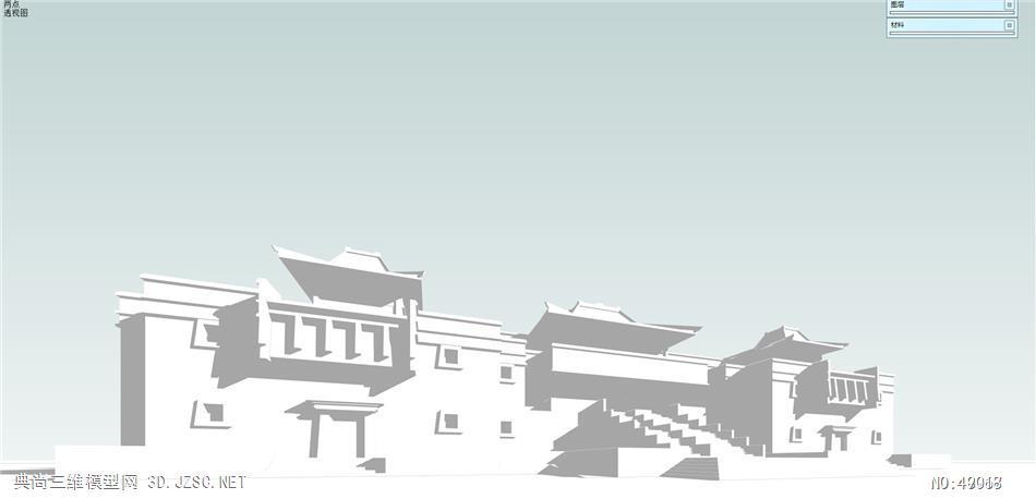 西藏博物馆藏式地方民族 su模型 3d