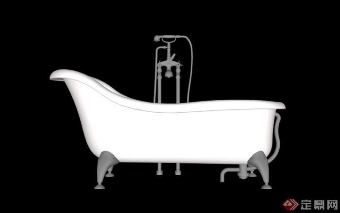 现代精致浴缸设计SU模型[原创]