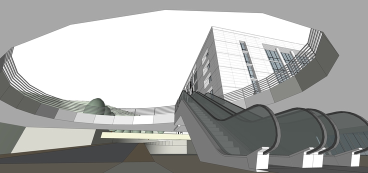 现代主义风格医院建筑sketchup模型