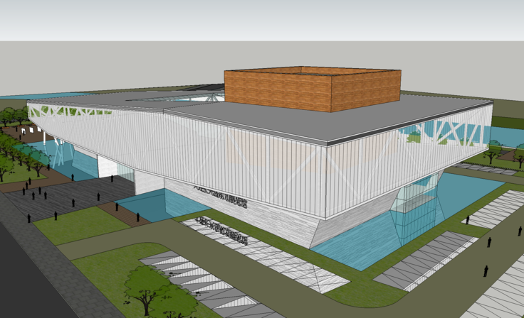 大连长兴岛规划展览馆建筑设计方案SketchUp 模型