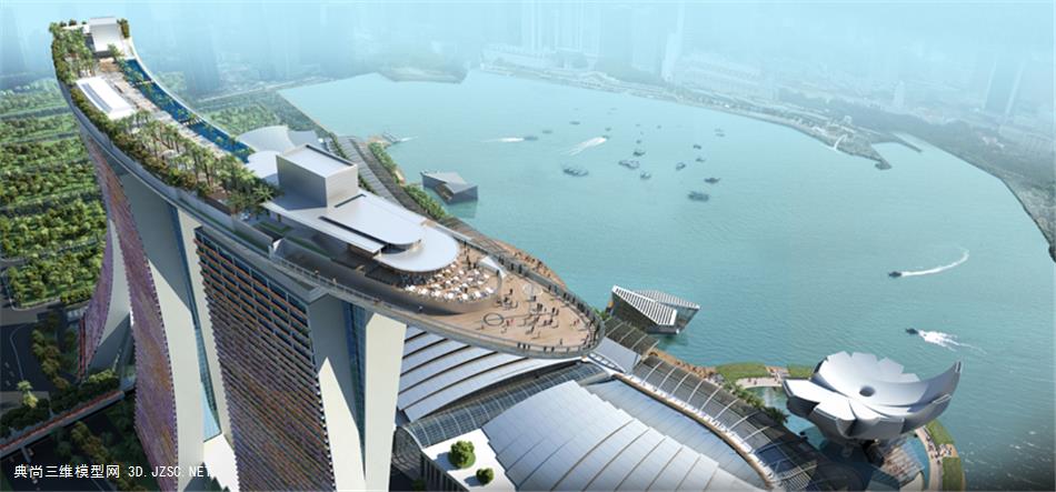 新加坡海湾金沙酒店方案su模型