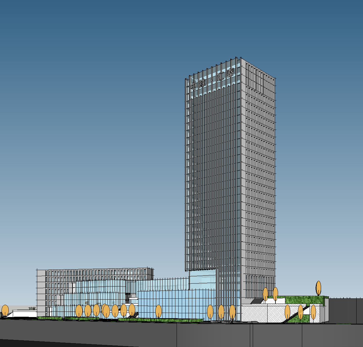 中维汇泰写字楼设计方案SketchUp模型