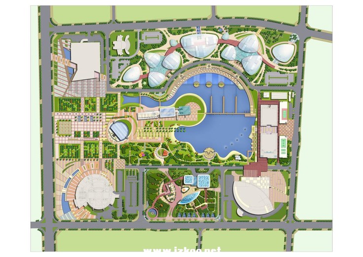 城市中心大型完整综合商业规划设计 su模型+CAD图
