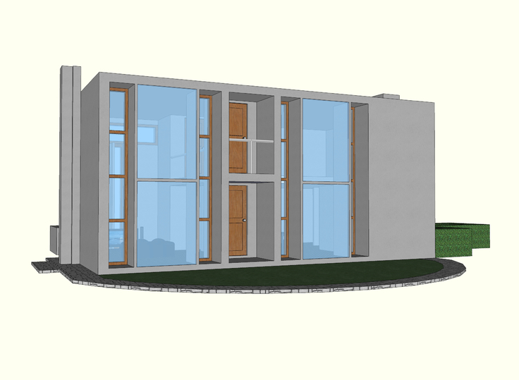 路易斯·康—埃西里科住宅sketchup模型