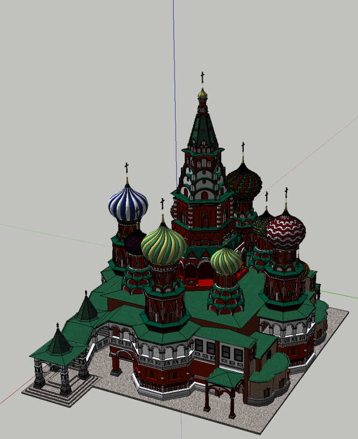 洋葱顶大教堂SketchUp模型