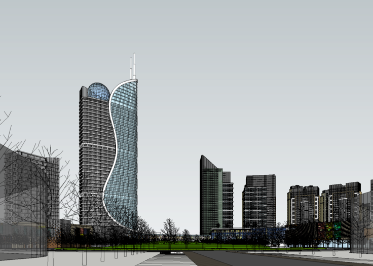 现代风格城市综合体SKetchUp模型