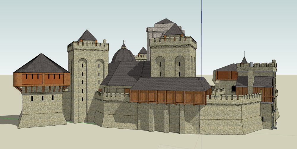 欧洲城堡，中世纪风格，2-5层