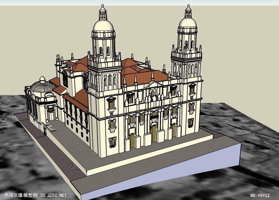 教堂Catedral_Jaen_V2宗教 su模型 3d