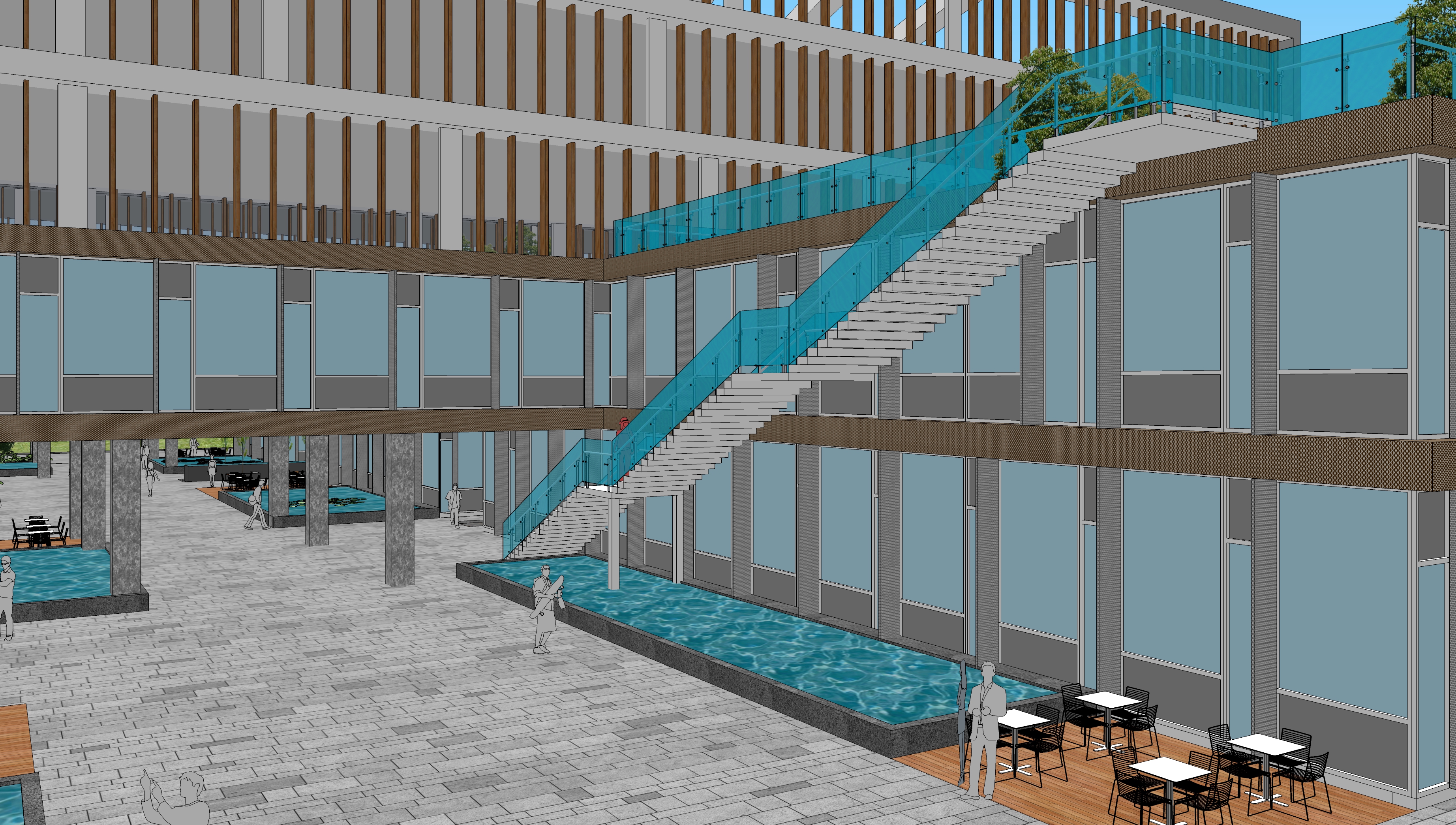 现代高校办公楼建筑设计方案sketchup模型