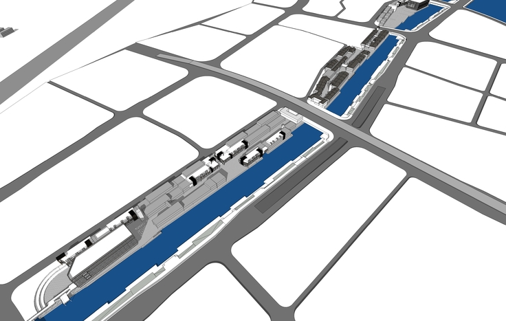 现代风格商业街规划设计sketchup模型