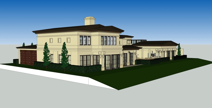 现代风格别墅住宅sketchup模型