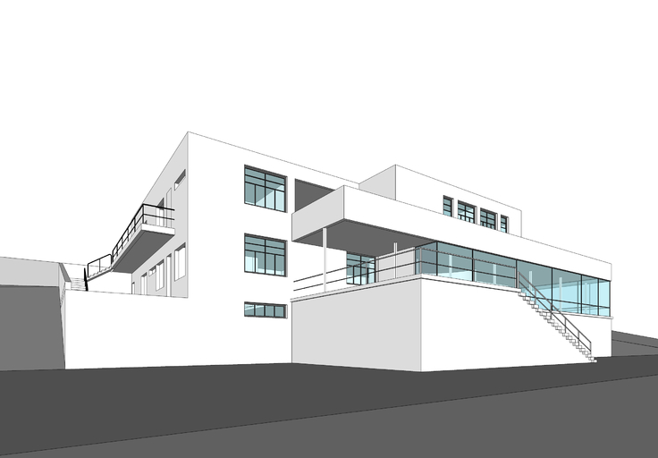 密斯·凡·德罗—吐根哈特别墅sketchup模型
