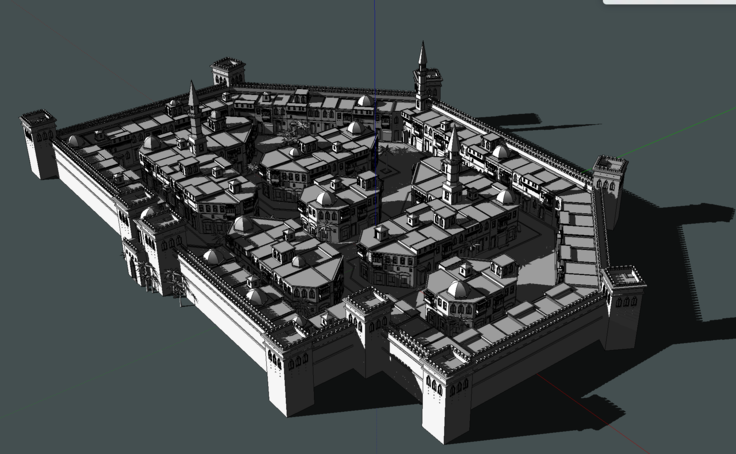 中世纪阿拉伯风格古代城市SketchUp模型