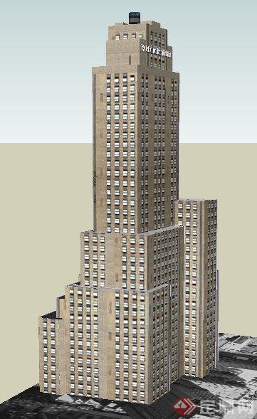一栋现代高层办公建筑su模型