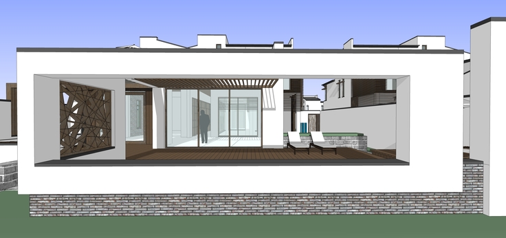 新中式风格两层别墅住宅sketchup模型