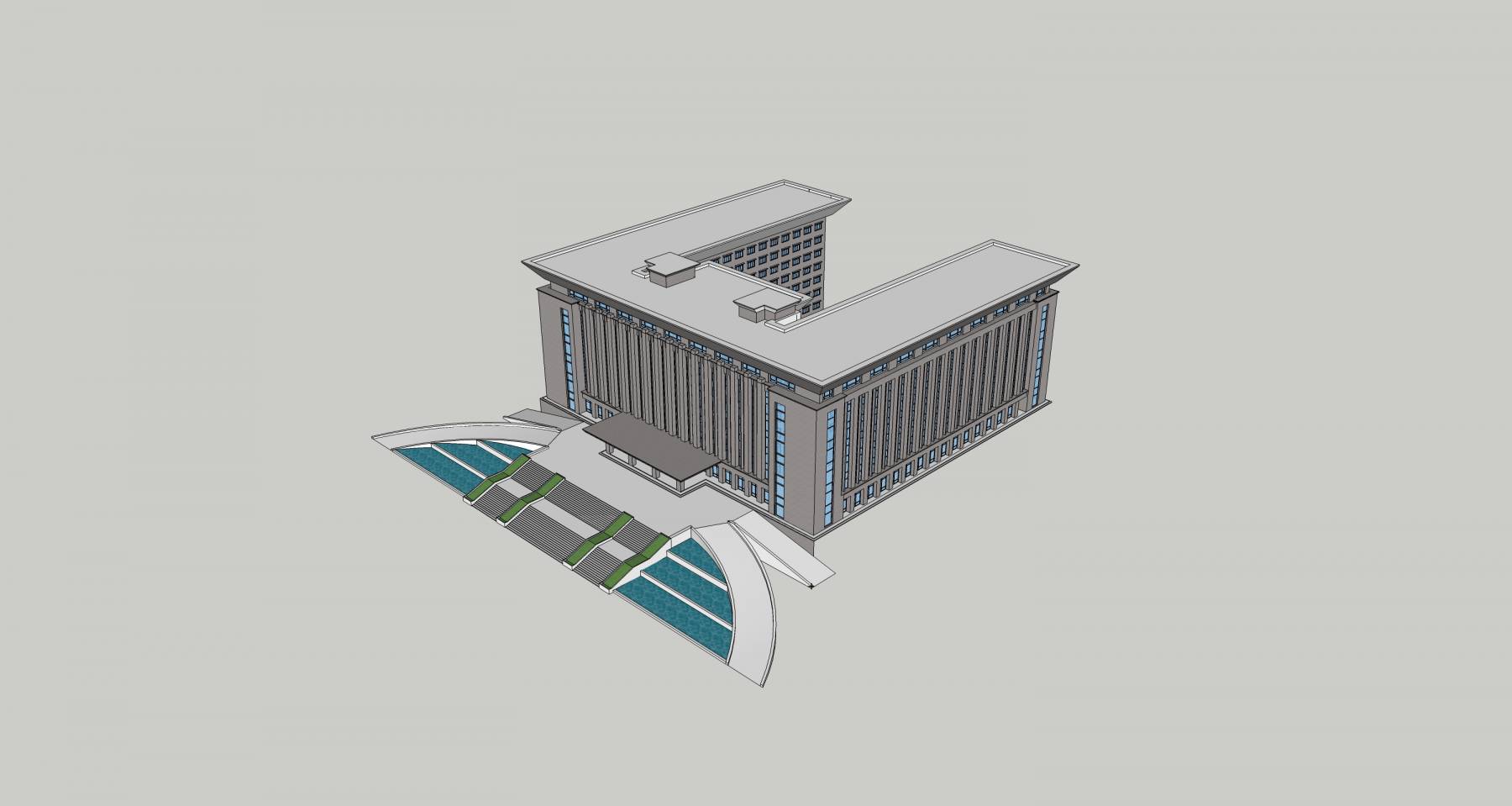 综合行政楼(39462)su模型下载