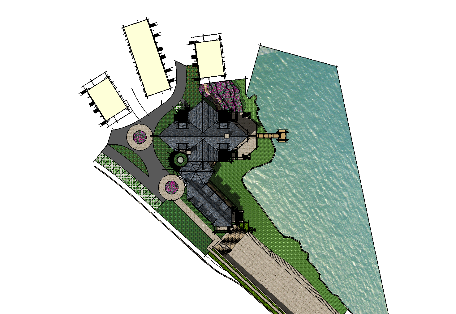 湖畔别墅SketchUp模型