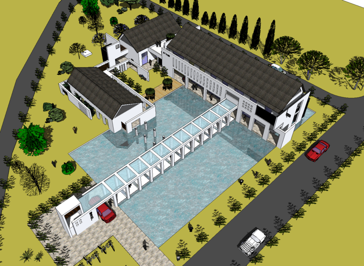 水电厂办公楼SketchUp模型