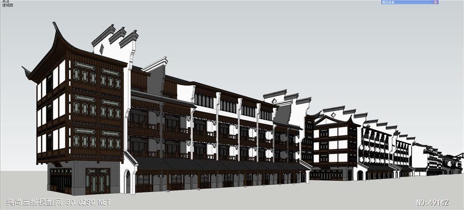 古镇模型仿古 su模型 3d