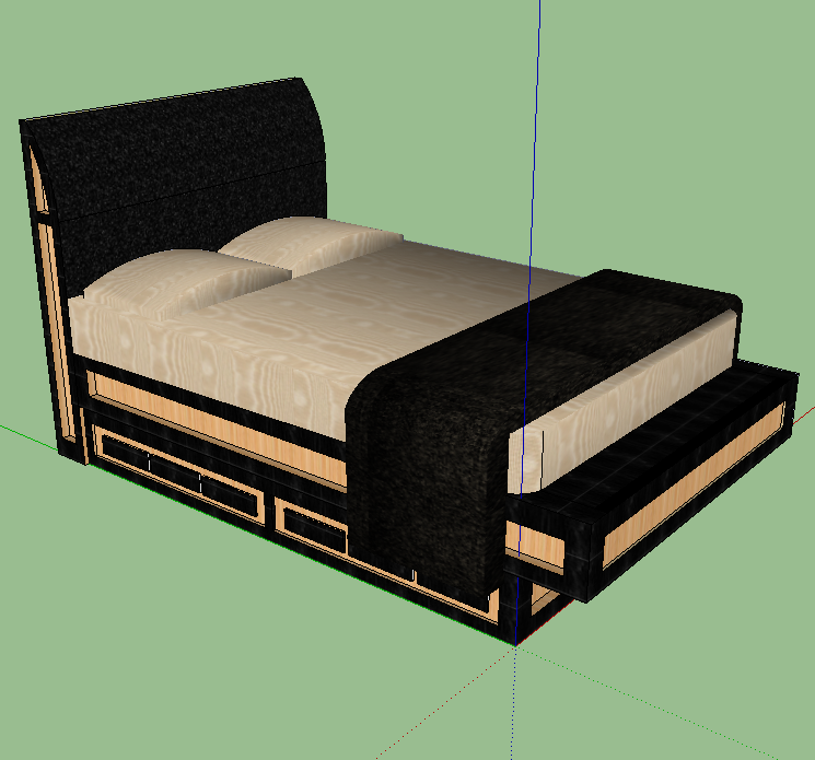 50个精品草图卧室床模型