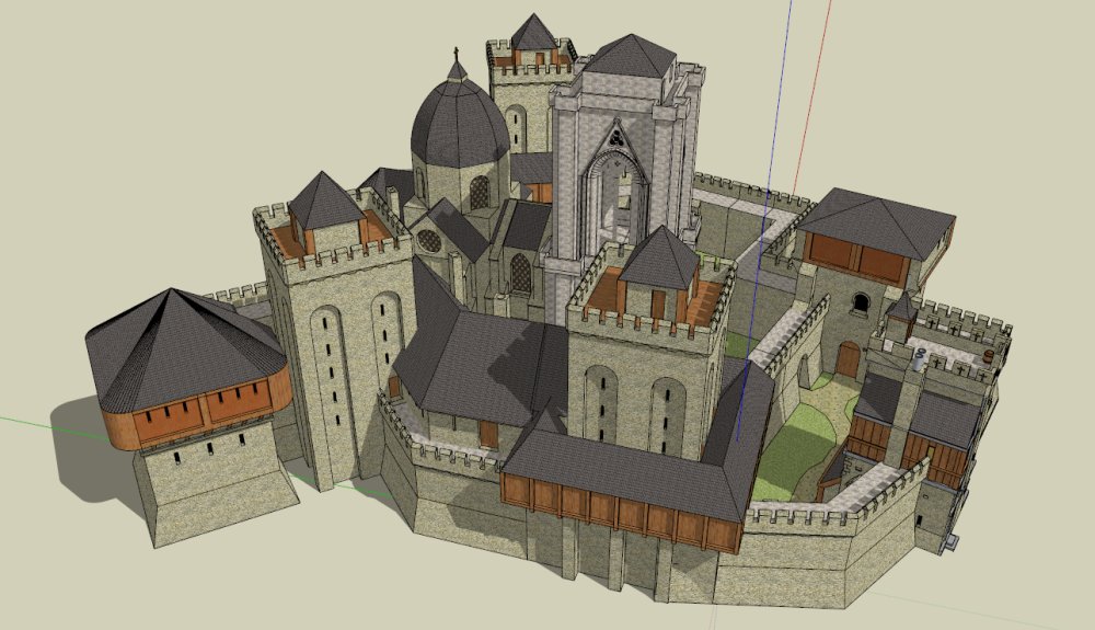 欧洲城堡，中世纪风格，2-5层
