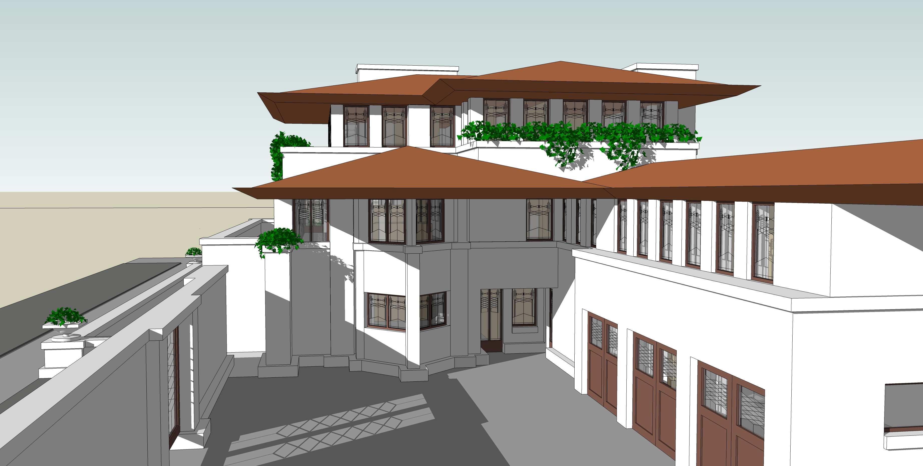 赖特—罗宾住宅sketchup模型