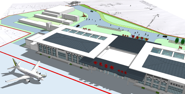 机场航站楼规划设计方案sketchup模型