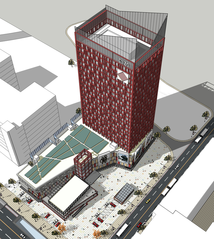 城市大型商业综合体方案sketchup模型